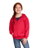 Kids Zip-Up Hoodies 50/50 Cotton-Polyester 13.3 oz | Gildan 18600B