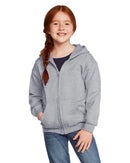 Kids Zip-Up Hoodies 50/50 Cotton-Polyester 13.3 oz | Gildan 18600B