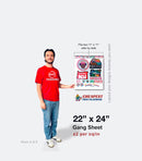 Premium DTF Transfer Sheet – 22" x 24"